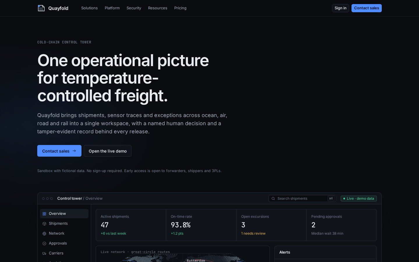 Quayfold website preview